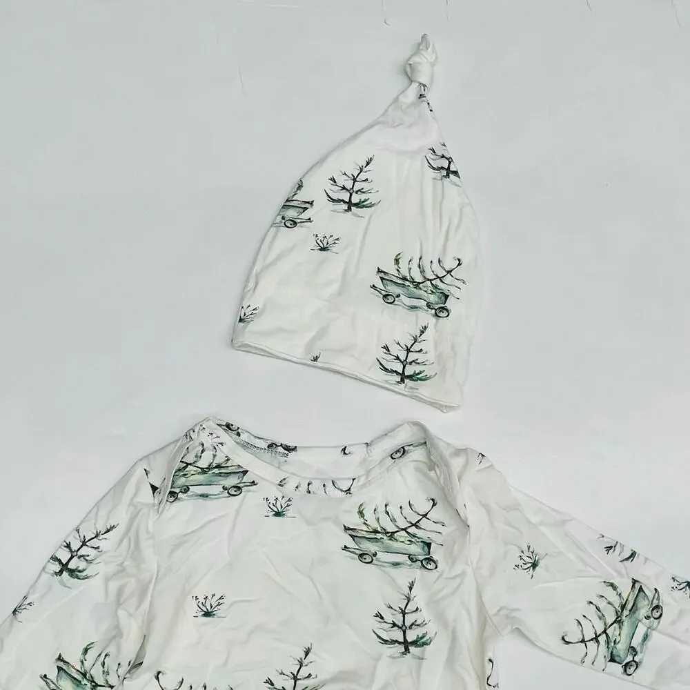 NWOT Tickety-Boo 0/3M Winter Wagon Gown